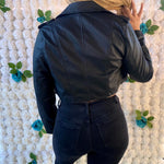 Ariel Cropped Leather Jacket