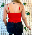 Rose Cami Top (RED)