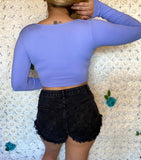 Stacie Long Sleeve Top (Lavender)