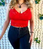 Rose Cami Top (RED)