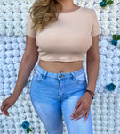 Camilla Crop Top (Beige)