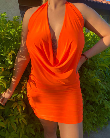 Ashley Dress (Neon orange)